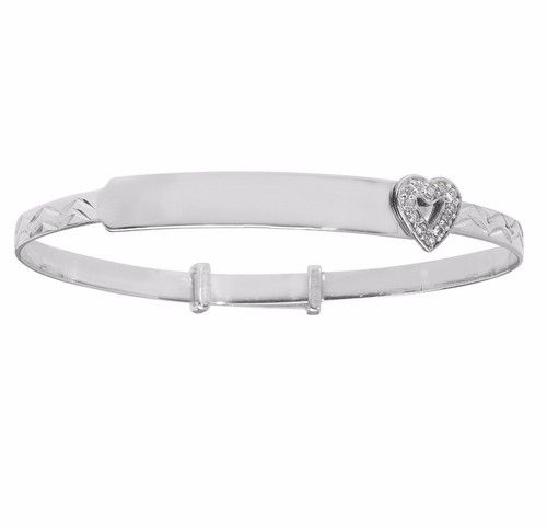 925 Sterling Silver Childrens Baby Christening Expanding Bangle Brand New
