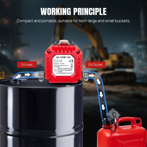 12V Electric Transfer Suction Pump Oil Change Pump Diesel Fluid Pump Extractor — image 5
