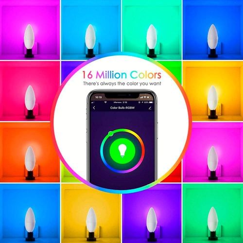 Smart E14 Candle Light Bulbs 3 Pack, WiFi Colour Changing, Alexa Compatible Woox — image 3