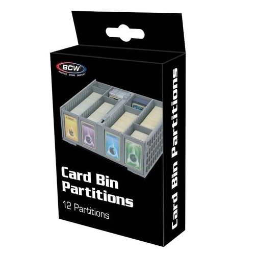 12 BCW Card Bin PARTITIONS Gray (for 1600ct, 3200ct, 6 Drawer Box) 1-CCP-GRY