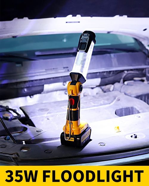 Cordless LED Work Light for Dewalt 18v Battery 2000LM Battery Powered Flashlight — image 7