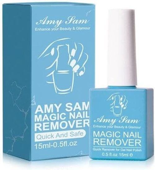AmySam Soak-Off Gel Acrylic Nail Polish Magic Quick Burst Manicure Remover 15ml