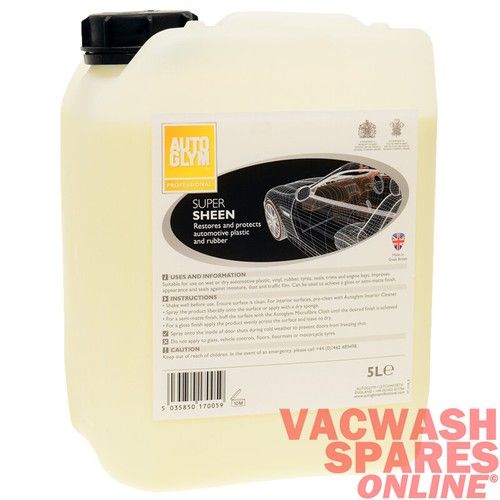 AUTOGLYM SUPER SHEEN 5LITRE - PROFESSIONAL RANGE - TRADE - VINYL AND RUBBER CARE