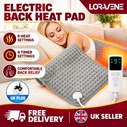 Heating pad Electric Heat Pad for Back Neck Shoulder Belly Pain Relief 30x 60cm