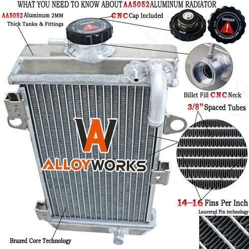 Aluminium Radiator Upgraded For 2006-2014 09 Yamaha Raptor YFM 700 Quad 700R