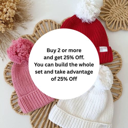 Red, Pink or White Knit Baby Bow Headband Topknot, 0-3m, 100% Organic Cotton — image 7