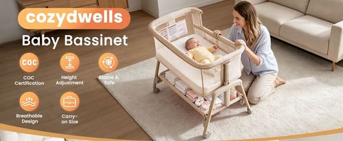 Next to Me Baby Crib – 3-in-1 Bedside Sleeper Bassinet with Mattress, Adjustable — image 9