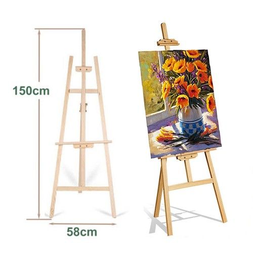 Artist Painter Studio Easel Stand Painting Vintage Wooden Easel Tripod Art Easel