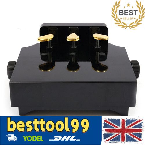 3-Pedal Piano Pedal Extender Bench Sustain Keyboard Foot Damper Pedal Black UK