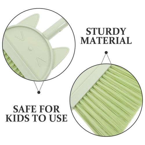 Lightweight Green Plastic Kids Broom Toy Compact Small Broom for Children Play — image 10