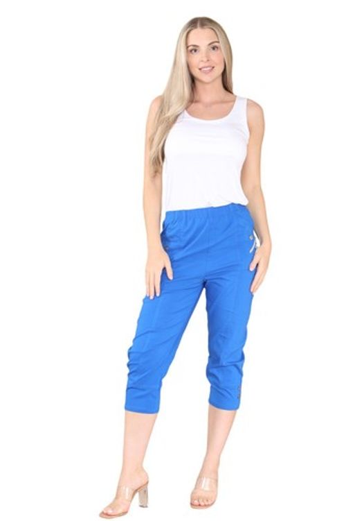 Womens Capri Trousers Ladies Three Quarter Soft 3/4 Cropped Pants Summer Shorts