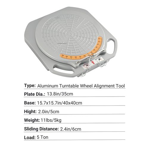 1 Pair Wheel Alignment Turntable Plates 5 Ton Load Capacity + Bridge Blocks — image 5