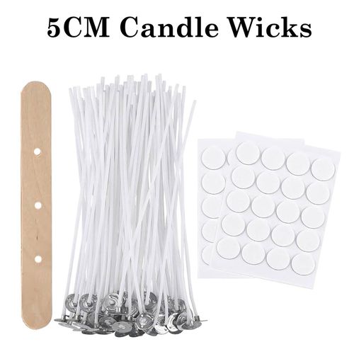 CANDLE WICKS PRE WAXED WITH SUSTAINERS LONG TABBED FOR CANDLE MAKING CRAFT — image 1