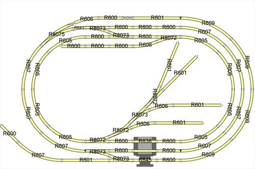 Hornby or Peco 00 Gauge Nickel Silver Layout for R8011 Trakmat - Option 2
