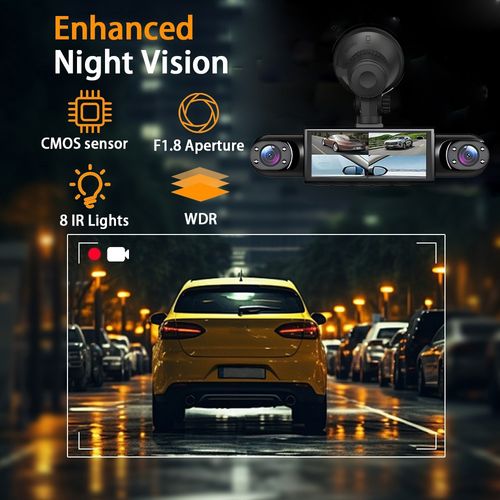 4K Dash Cam Front and Rear Inside Free 64GB Card,Hardwire Kit, 4 Lens Car Camera — image 10