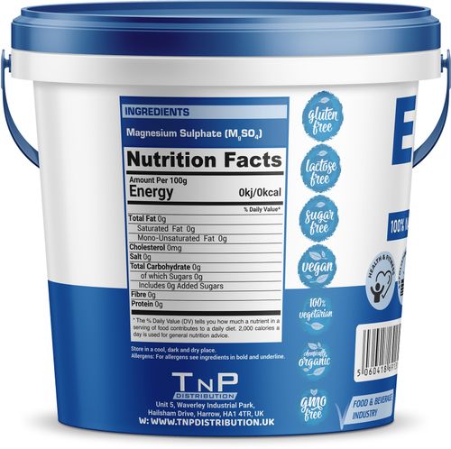 EPSOM SALT 5KG Bucket Food Grade Medical Organic Magnesium Sulphate Bath Salts — image 3