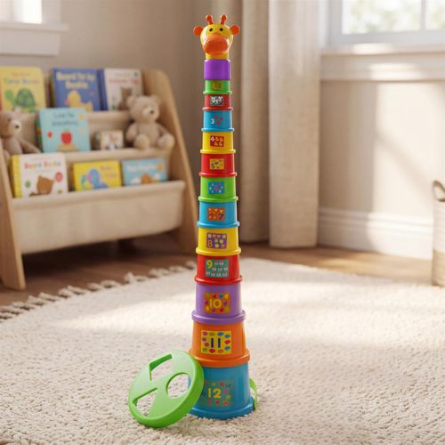 Gerry The Giraffe Stacking Cups Nesting Shape Sorter Block Baby Toddler Toy 75cm — image 2