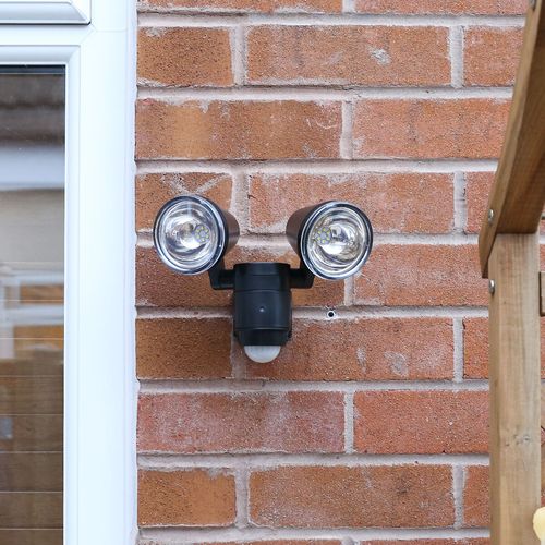Battery LED PIR Motion Sensor Security Outdoor Twin Adjustable Wall Flood Light — image 8