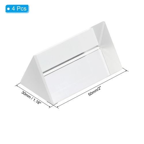 4Pcs 50mm/2 Inch Triangular Prism Glass Optical Rainbow Prism Clear — image 2