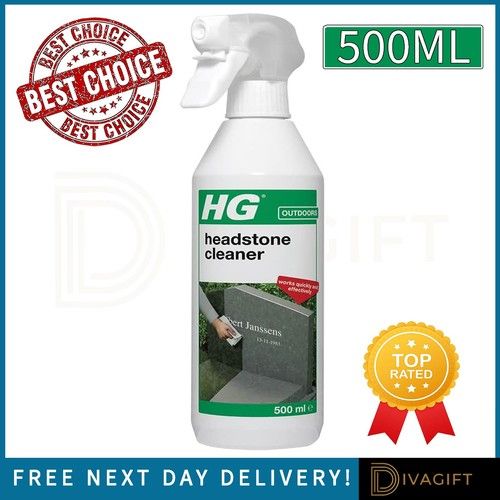HG HEADSTONE CLEANING SPRAY 500ML FOR MARBLE STONE HEADSTONE STATUE CLEANER