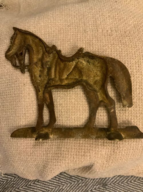 Vintage Old Antique BRASS decorative door stop 1.3 kg 6.5 inches high — image 2