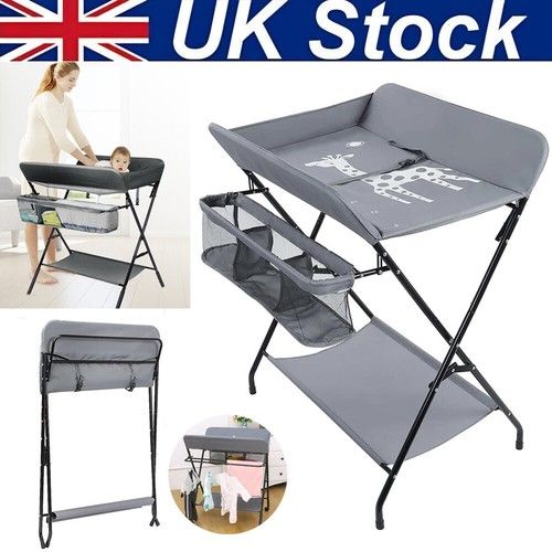 Folding Baby Infant Changer Unit Table Nursery Changing Station Bath Mat Storage