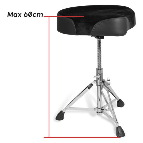 Drum Throne Black Padded Seat Double-Braced Legs Percussion Stool Tiger — image 2