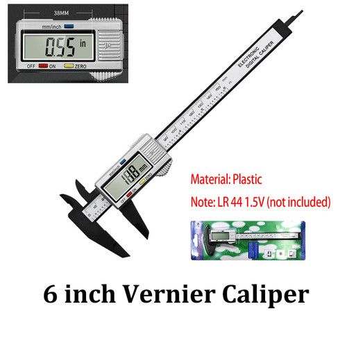 150mm Digital Caliper 6" Micrometer LCD Gauge Vernier Electronic Measuring Ruler
