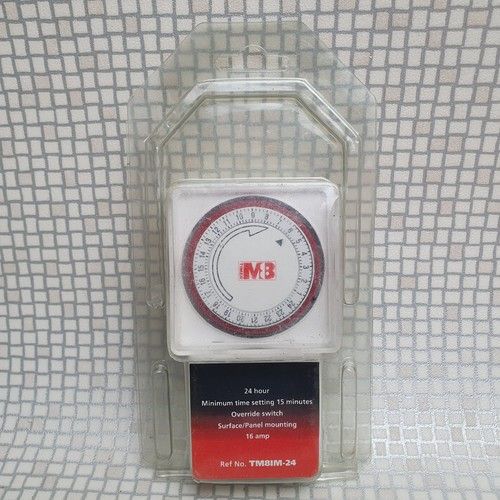 TimerM8 TM8IM-24 Immersion 7 Plug-In 24 Hour-7 Day Analogue Timer Timeswitch