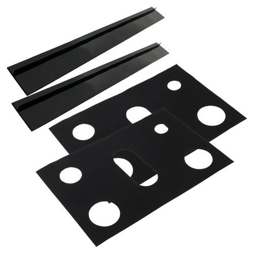 Black Durable Stove Gap Filler Covers Reusable Oil Proof Pads for Kitchen Stove — image 12