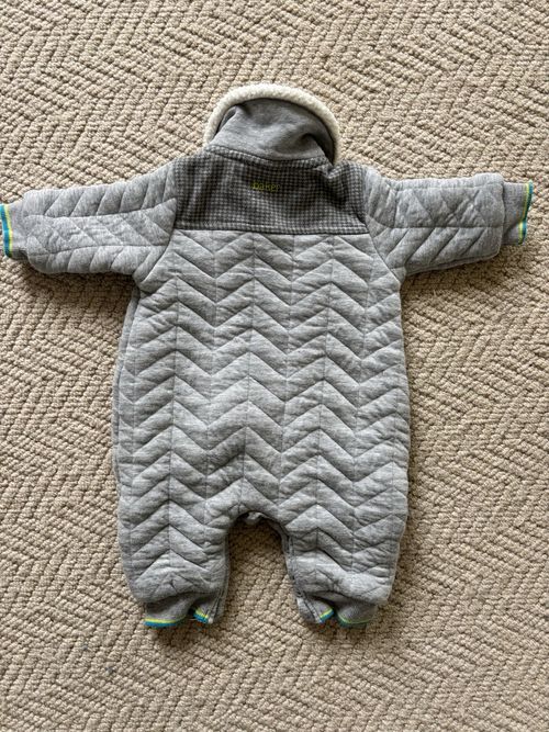 Ted Baker Baby Boys All In One Suit Grey Herringbone Romper 0-3 Months — image 5