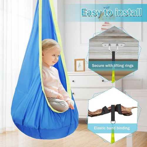 Hammock Swing, Pod Swing Chair, Hanging Swing Seat for Indoor Outdoor Use — image 5