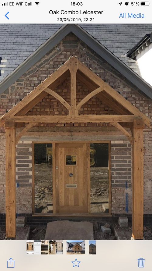 Solid Oak Front Door And Combination Frame, Made To Your Size £1995 — image 9