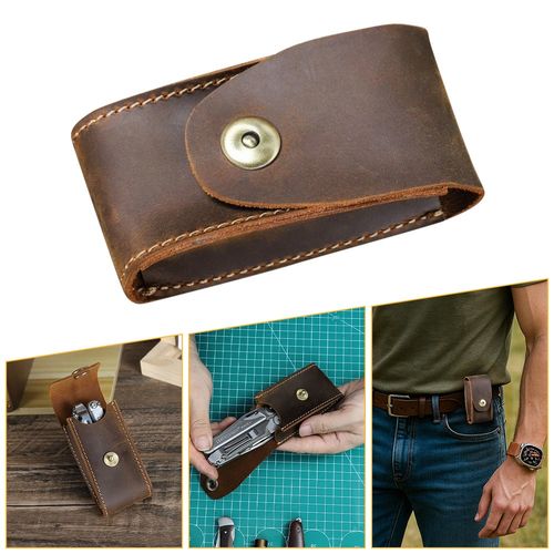 Leather EDC Organizer Sheath Multitool Case Belt Holster-Tool Clip Pouch — image 20