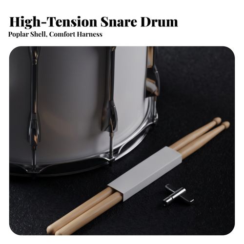 Marching Snare Drum Sturdy Marching Drum with Carrier Easy to Install — image 2