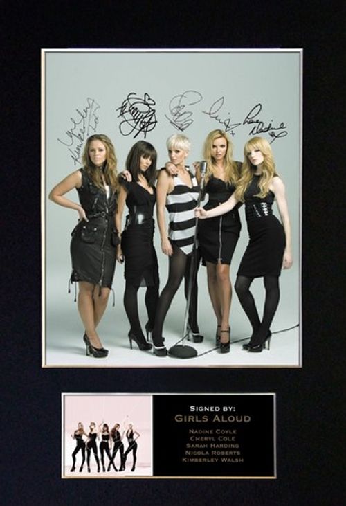 GIRLS ALOUD Signed Mounted Reproduction Autograph Photo Prints A4 189
