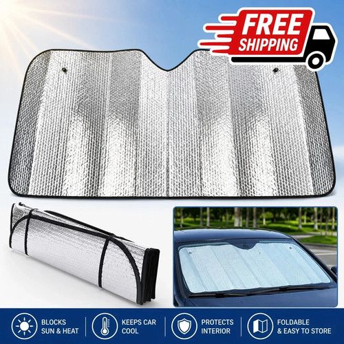 140x70cm Large Windscreen Sun Shade Car Van Double Sided Aluminium UV Protect
