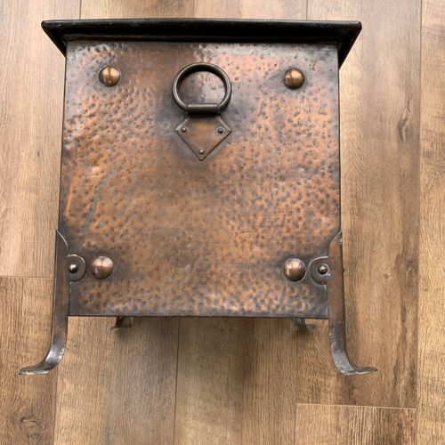 Antique Copper Coal Bin — image 14