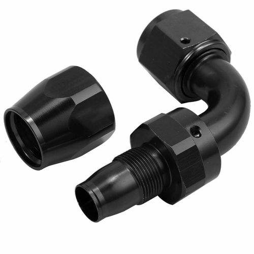 AN10 10AN Fitting Nylon Braided Oil Gas Fuel Hose End Line Pipe Kit Black — image 9
