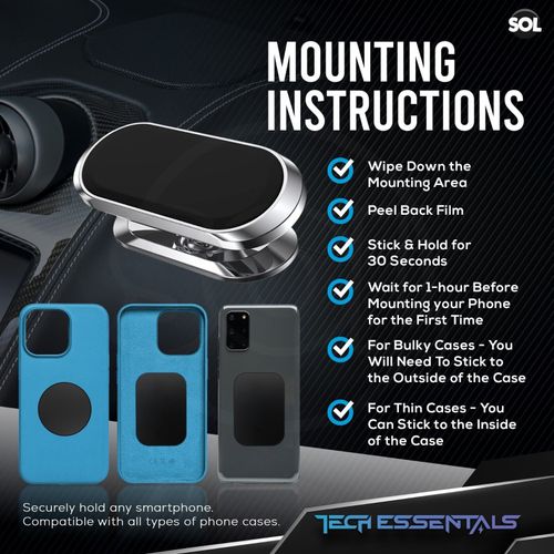 Universal Magnetic In Car Mobile Phone Holder Dashboard Dash Mount 360° Rotating — image 4