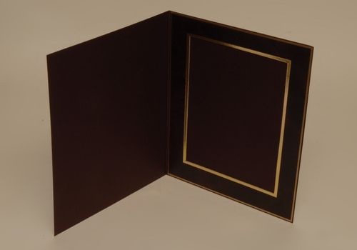 Denis Wright  78 - 8x6 Slip- In Presentation Mounts BURGUNDY Portrait - 25 Pack — image 1
