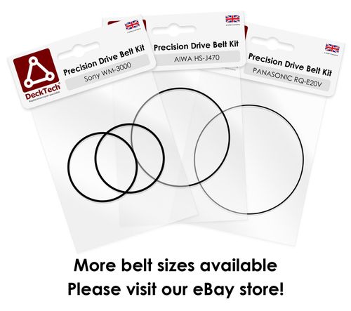 DeckTech™ Replacement Belts for Hitachi Cassette Recorder TRK-8200E TRK8200E — image 3