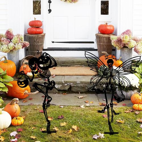 2 Pieces Skeleton Halloween Yard Stakes Halloween Decor Gothic Easy Installation — image 7