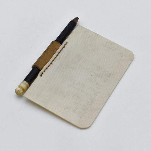 Antique Solid Silver Mounted Leather Notepad Stamp Case Card Case 1901 Edwardian — image 9