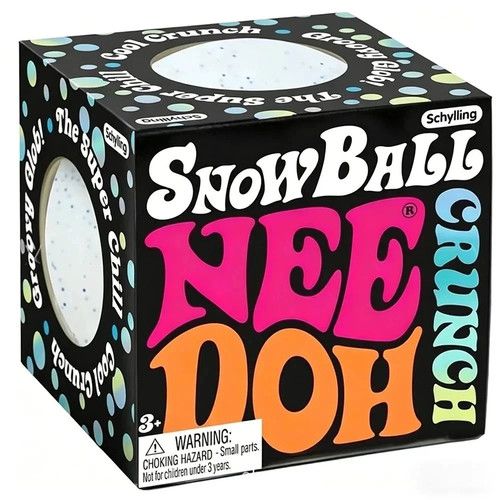 NeeDoh Snowball Crunch Soft Fidget Toy for Stress Relief, Anxiety, and Sensory N