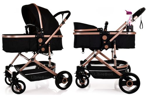 LIBREBON Baby Pram WITH CAR SEAT Buggy 3 in 1 Travel System Pushchair Up To 22Kg — image 3