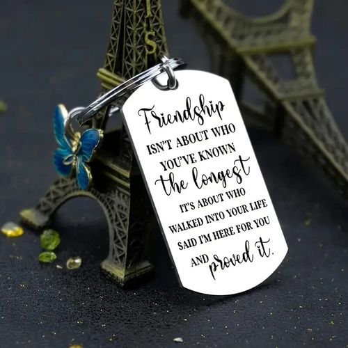 Friendship Butterfly Charm Friend Keychain Gift For Best Friend Bestie Keyring — image 3