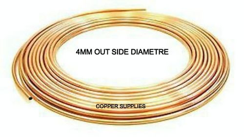 copper micro bore pipe/tube4mm/6mm/8mm/10mm plumbing/lpg oil/brass compression — image 1