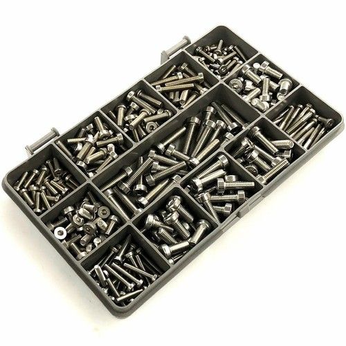 270 ASSORTED A2 STAINLESS STEEL M3 M4 M5 LOW HEAD SOCKET CAP BOLT ALLEN KEY KIT