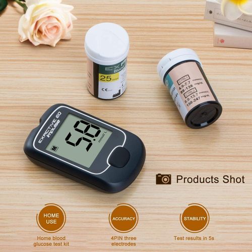 Blood Glucose Sugar Monitor Diabetes Testing Kit +50 Test Strips +50 Lancets — image 4
